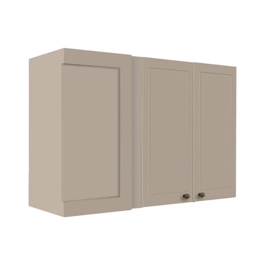 Módulo Armário Aéreo Canto Reto 68x100x34cm 100% MDF Cozinha Provence Robel Fendi/Fendi Matte