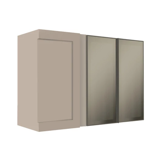 Armário Aéreo Canto Reto 68x100x36 Vidro Reflecta Cozinha Modulada Robel Fendi