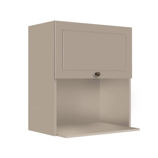 Módulo Armário Aéreo Nicho Micro-Ondas 68x60x43cm 100% MDF Cozinha Provence Robel Fendi/Fendi Matte