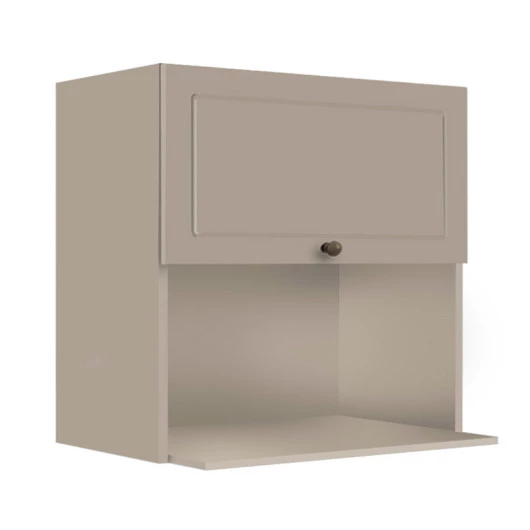 Módulo Armário Aéreo Nicho Micro-Ondas 68x70x43cm 100% MDF Cozinha Provence Robel Fendi/Fendi Matte