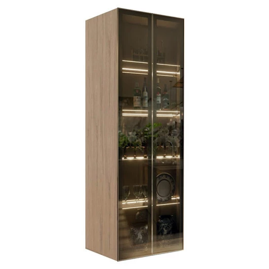 Módulo Cristaleira 70 x 208,5 x 54,3 com Porta Reflecta Cozinha Modulada Robel Hanover
