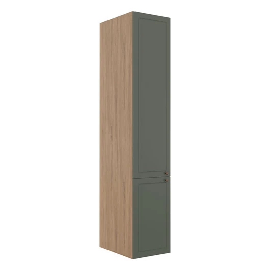 Módulo Paneleiro 208x40x56cm 2 Portas 100% MDF Cozinha Provence Robel Hanover/Salvia Matte