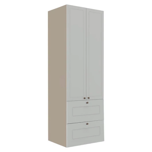 Módulo Paneleiro 172x70x56cm 2 Portas 2 Gavetas 100% MDF Cozinha Provence Robel Fendi/Branco Matte