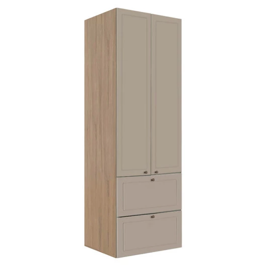 Módulo Paneleiro 172x70x56cm 2 Portas 2 Gavetas 100% MDF Cozinha Provence Robel Hanover/Fendi Matte