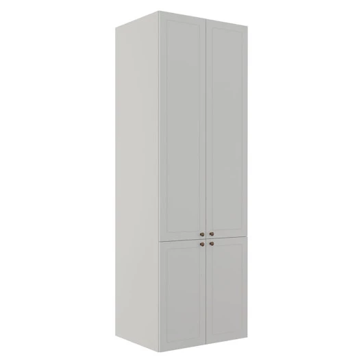 Módulo Paneleiro 208x70x56cm 4 Portas 100% MDF Cozinha Provence Robel Branco/Branco Matte