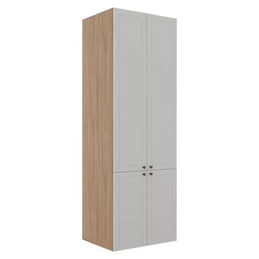 Módulo Paneleiro 208x70x56cm 4 Portas 100% MDF Cozinha Provence Robel Hanover/Branco Matte