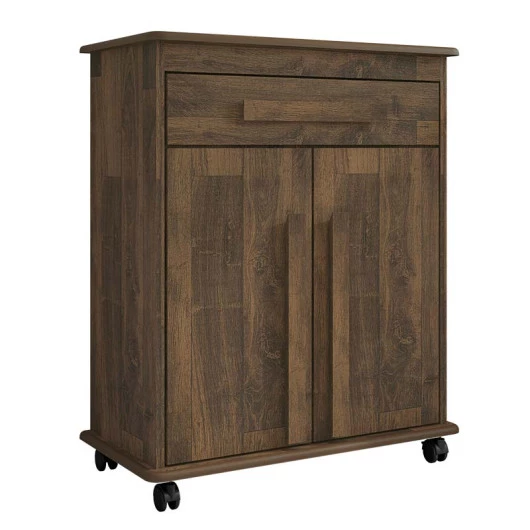 Buffet Balcão Pequeno Multiuso 75cm 2 Portas Chile RV Móveis Amadeirado