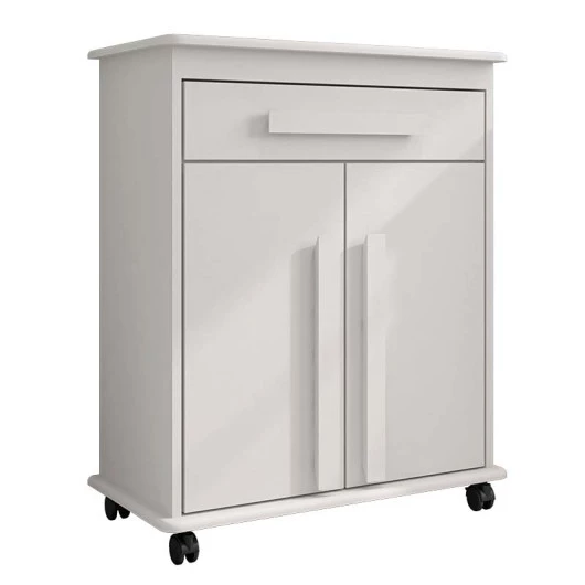 Buffet Balcão Pequeno Multiuso 75cm 2 Portas Chile RV Móveis Branco