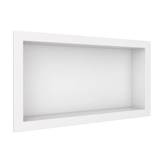 Nicho Para Banheiro 60x30x10 Mármore Sintético Cozimax Branco Liso