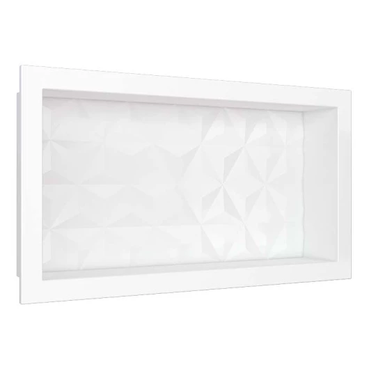 Nicho Para Banheiro 60x30X10 Mármore Sintético Cozimax Branco Textura