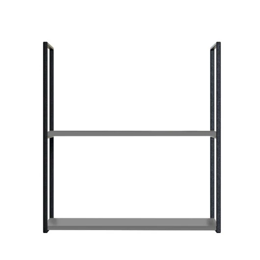 Módulo Nicho Metal 68x60x33cm 2 Prateleiras Cozinha Modulada Robel Cinza