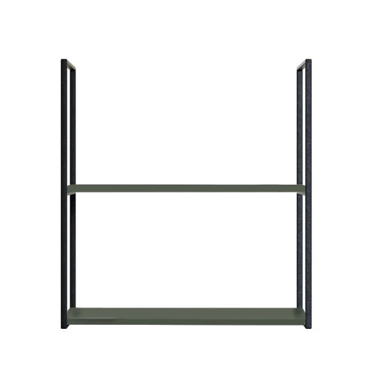 Módulo Nicho Metal 68x60x33cm 2 Prateleiras Cozinha Modulada Robel Salvia