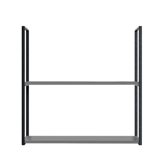 Módulo Nicho Metal 68x70x33cm 2 Prateleiras Cozinha Modulada Robel Cinza