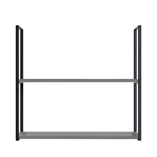 Módulo Nicho Metal 68x80x33cm 2 Prateleiras Cozinha Modulada Robel Cinza