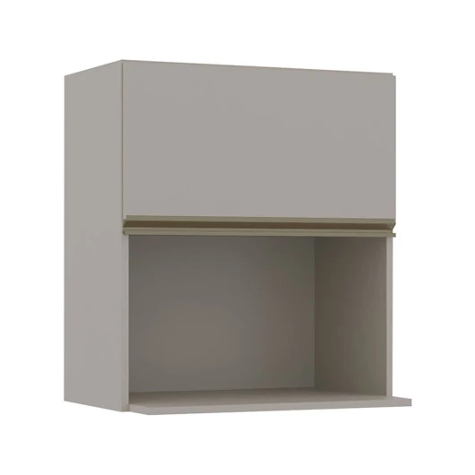 Módulo Armário Aéreo Nicho Micro-Ondas 68x60 100% MDF Cozinha Modulada Gold Robel Fendi/Fendi