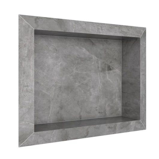 Nicho Para Banheiro 40x30X10 Porcelanato Polido Diamante Cozimax Cinza