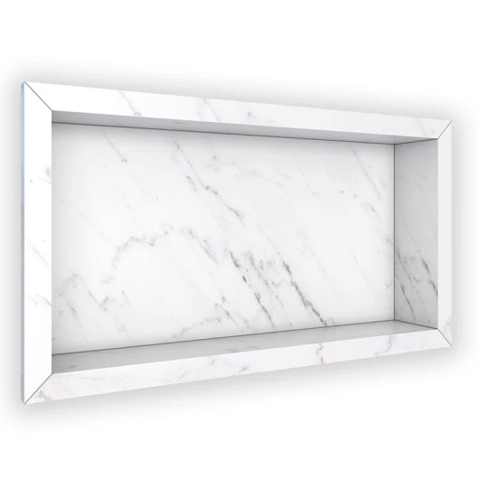 Nicho Para Banheiro 60x30x10 Porcelanato Polido Tradicional Cozimax Branco