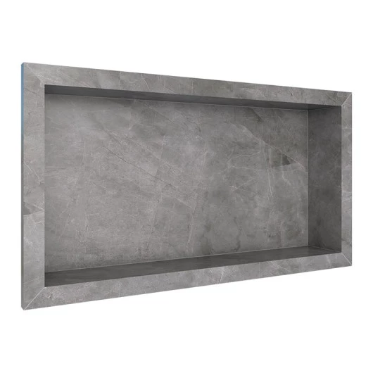 Nicho Para Banheiro 60x30x10 Porcelanato Polido Tradicional Cozimax Cinza