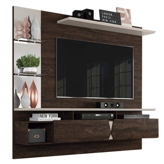 Painel Para TV 55 Polegadas Intense 1.8 Lukaliam Noce/Off White