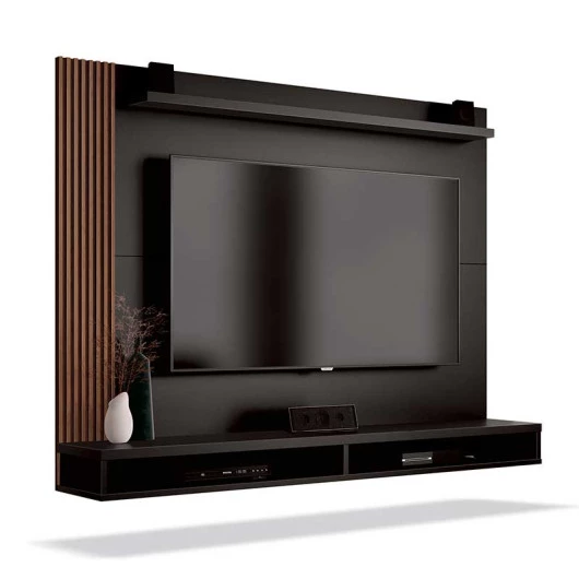 Painel Para TV até 50 Polegadas Dijon EDN Preto/Naturale