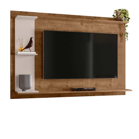 Painel Para TV Até 50 Pol Invictus 1.6 Lukaliam Canela/Off White