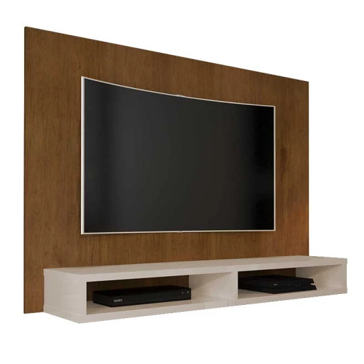 Painel Para TV 55 Polegadas 5006 JB Bechara Caramelo/Pérola