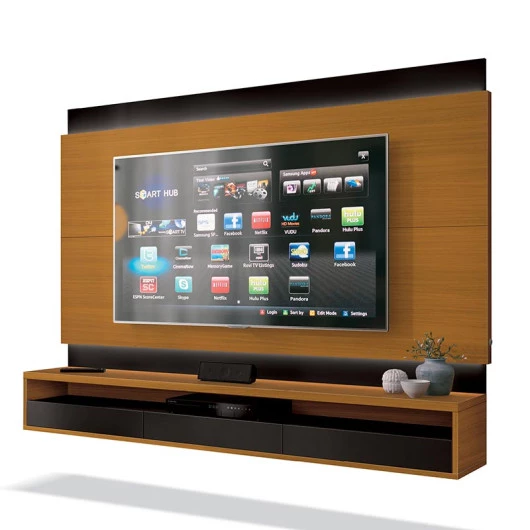 Painel Suspenso Para TV até 60 Pol Savoy 1.6 EDN Cedro/Preto