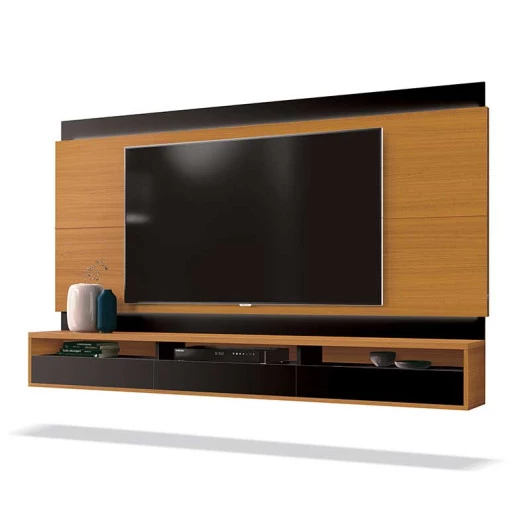 Painel Suspenso Para TV até 75 Pol Savoy 2.0 EDN Cedro/Preto