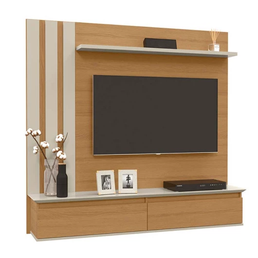 Painel Para TV Até 46 Pol Trend 1.6 Patrimar Novare/Off White