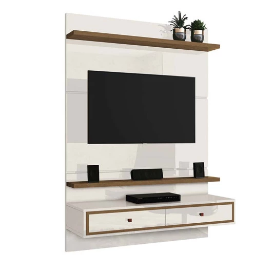 Painel Pequeno Para TV 42 Polegadas Treviso 105 EDN Off White/Naturale