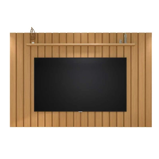 Painel TV Ripado 260cm Para TV 75 Polegadas Brise 2.6 EDN Freijo