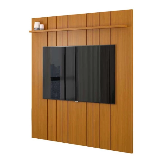 Painel Ripado Para TV 75 Polegadas 180cm Clean 1.8 EDN Cedro