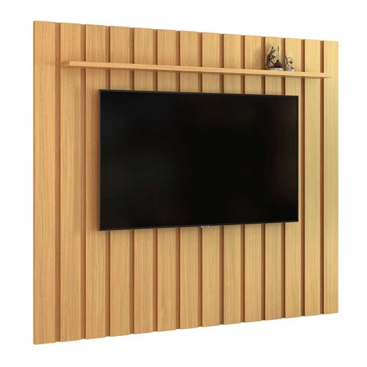 Painel Ripado Para TV 75 Polegadas 180 x 170 Brise EDN Freijo