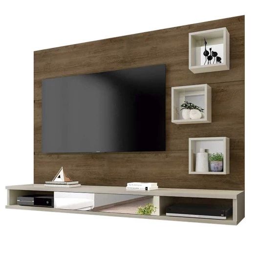 Painel Para Sala TV até 42 Viena RV Móveis Freijó/Off White