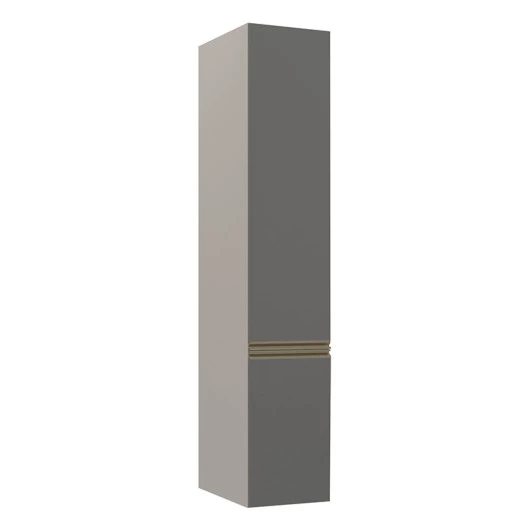 Módulo Paneleiro 40cm 2 Portas 100% MDF Cozinha Modulada Gold Robel Fendi/Cinza