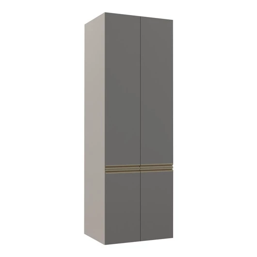 Módulo Paneleiro 70cm 4 Portas 100% MDF Cozinha Modulada Gold Robel Fendi/Cinza