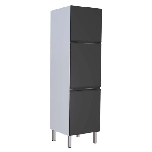 Paneleiro De Aço 60x214 Cozinha Gaia Cozimax Preto
