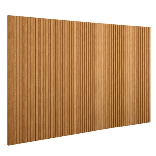 Placa Painel Ripado Parede 378cm x 250cm Bali Lukaliam Freijo
