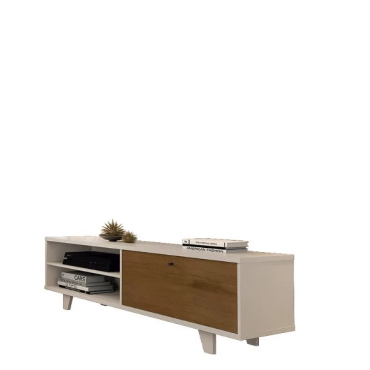 Rack Para TV até 50 Polegadas 5959 JB Bechara Pérola/Caramelo