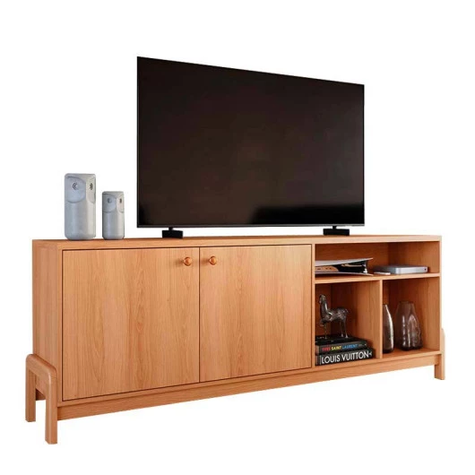 Rack Bancada Sala 183cm Para TV 75 Polegadas Sunny 1.83 Lukaliam Jequitiba