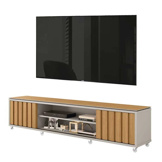 Rack Para TV 218cm 75 Polegadas Brise 2.2 EDN Fendi/Freijo