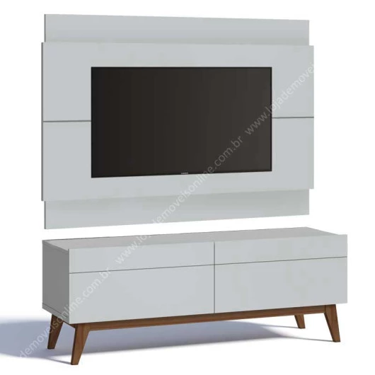 Rack com Painel Para TV Classic 2G 1.4 Imcal Branco