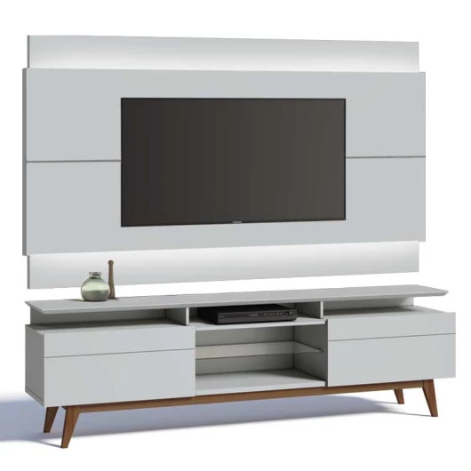 Rack com Painel Para TV Classic 2G Mais 2.2 Com LED Imcal Branco