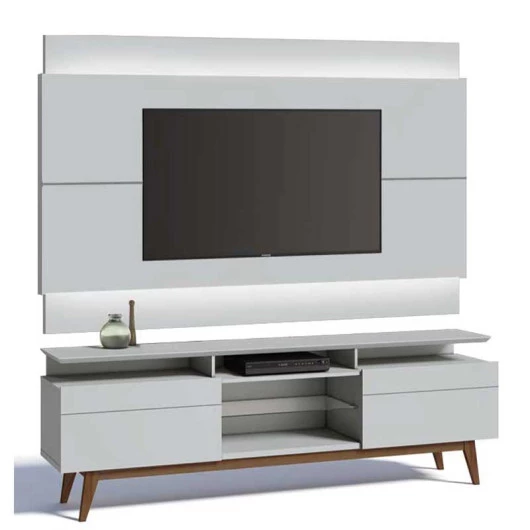 Rack com Painel Para TV Classic Mais 2G 1.8 Com LED Imcal Branco