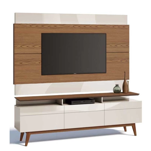 Rack com Painel Para TV Classic Mais 3G 1.8 Imcal Freijo/Off White