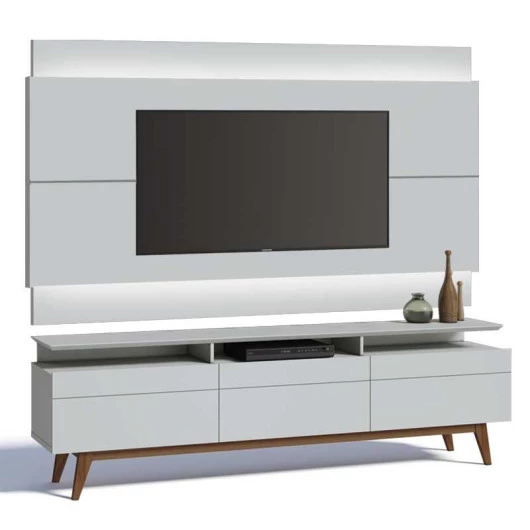 Rack com Painel Para TV Classic 3G Mais 2.2 Com LED Imcal Branco
