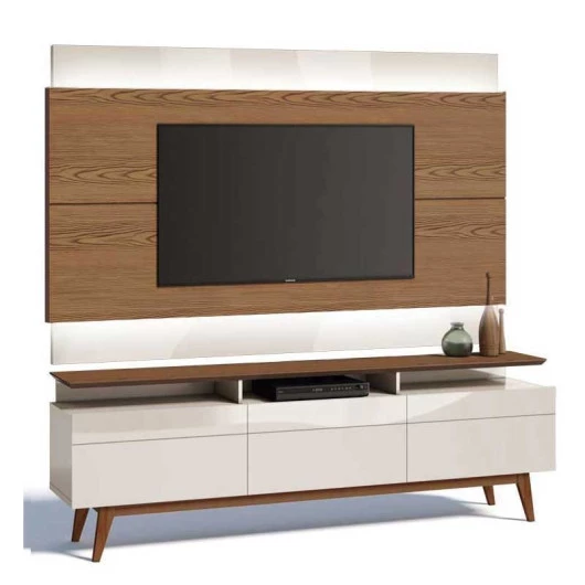Rack com Painel Para TV Classic Mais 3G 1.8 Com LED Imcal Freijo/Off White
