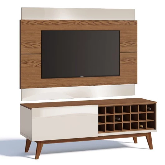 Rack com Painel Para TV Classic AD 1.4 Imcal Freijo/Off White
