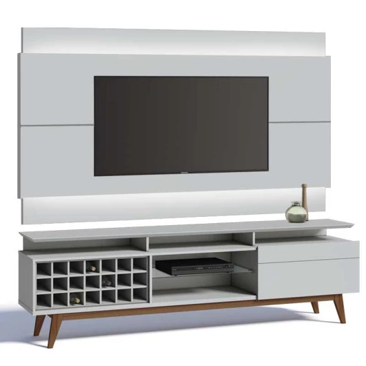 Rack com Painel Para TV Classic AD Mais 2.2 Com LED  Imcal Branco