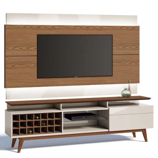Rack com Painel Para TV Classic AD Mais 2.2 Com LED Imcal Freijo/Off White 